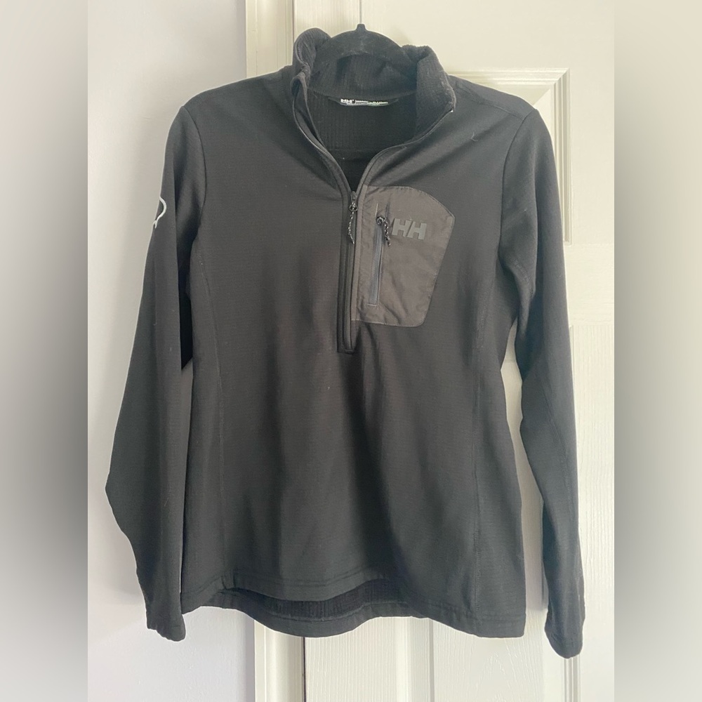 Helly Hansen Black Half-Zip Chest Pocket Sweater